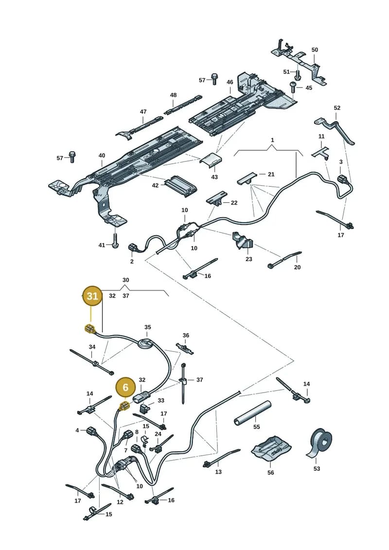 1EA973702A — Volkswagen ID.7 (2023-2025) diagram 14b970100, position 6+31