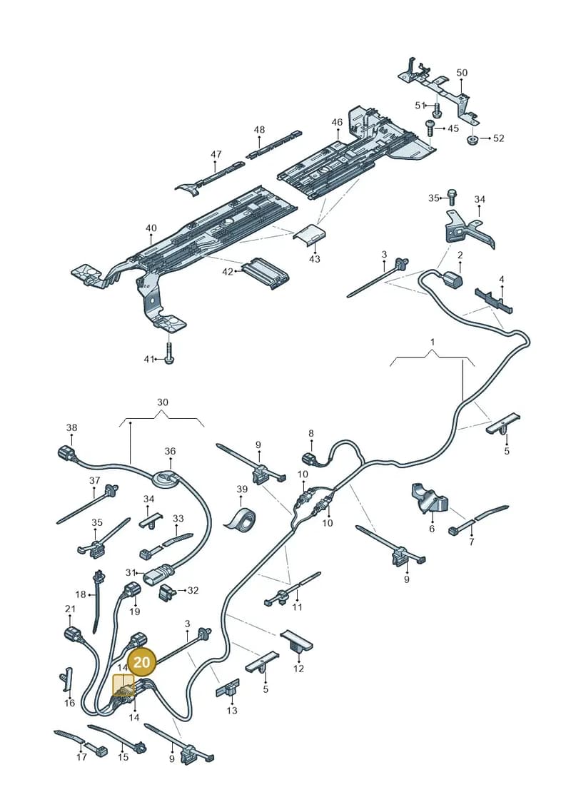 1EA973702C — SEAT CUPRA Tavascan (2023-) diagram 20h970012, position 20