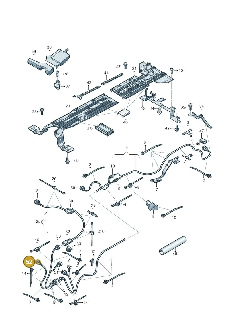 1EA973702C — Audi Q4 Sportback (2021-2025) diagram 89a970200, position 52