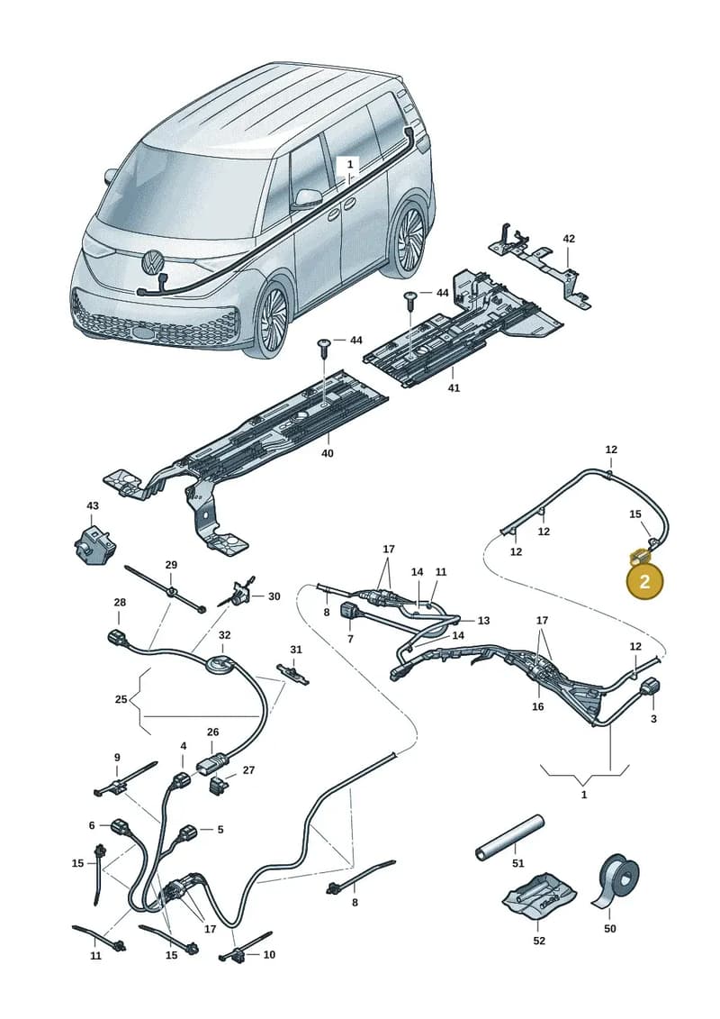1EA973702K — Volkswagen ID. Buzz (2022-2025) diagram 15a970200, position 2