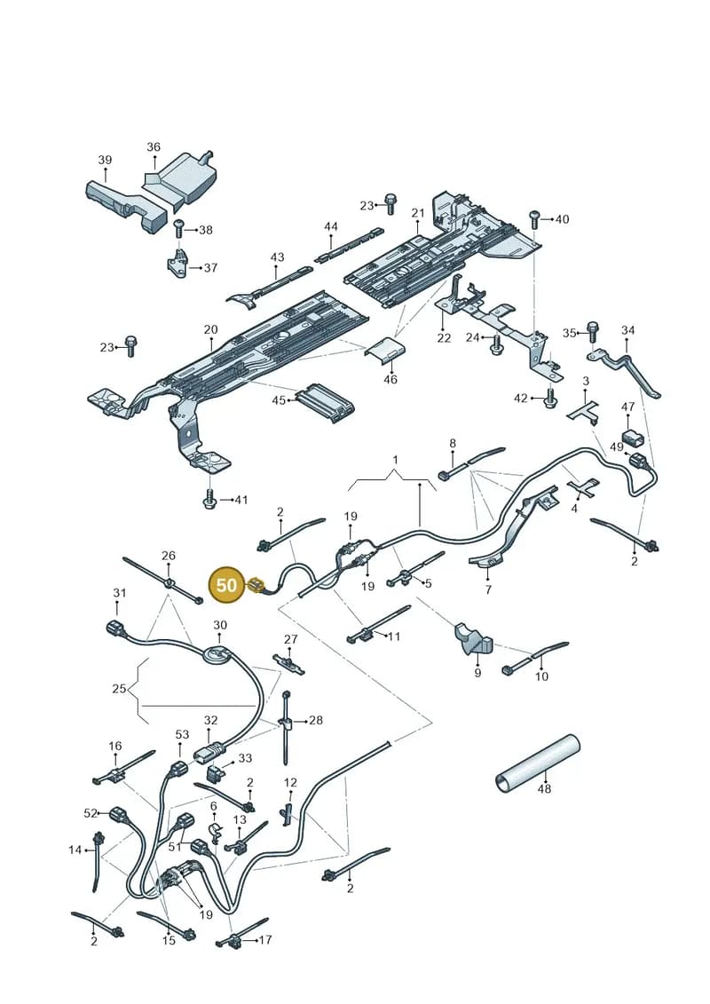 1EA973712F — Audi Q4 Sportback (2021-2025) diagram 89a970200, position 50