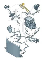 1ED121157B Volkswagen Coolant Hose
