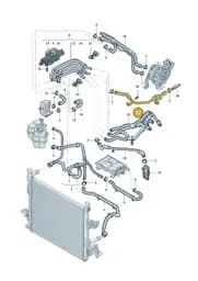 1ED121621 Volkswagen Coolant Pipe