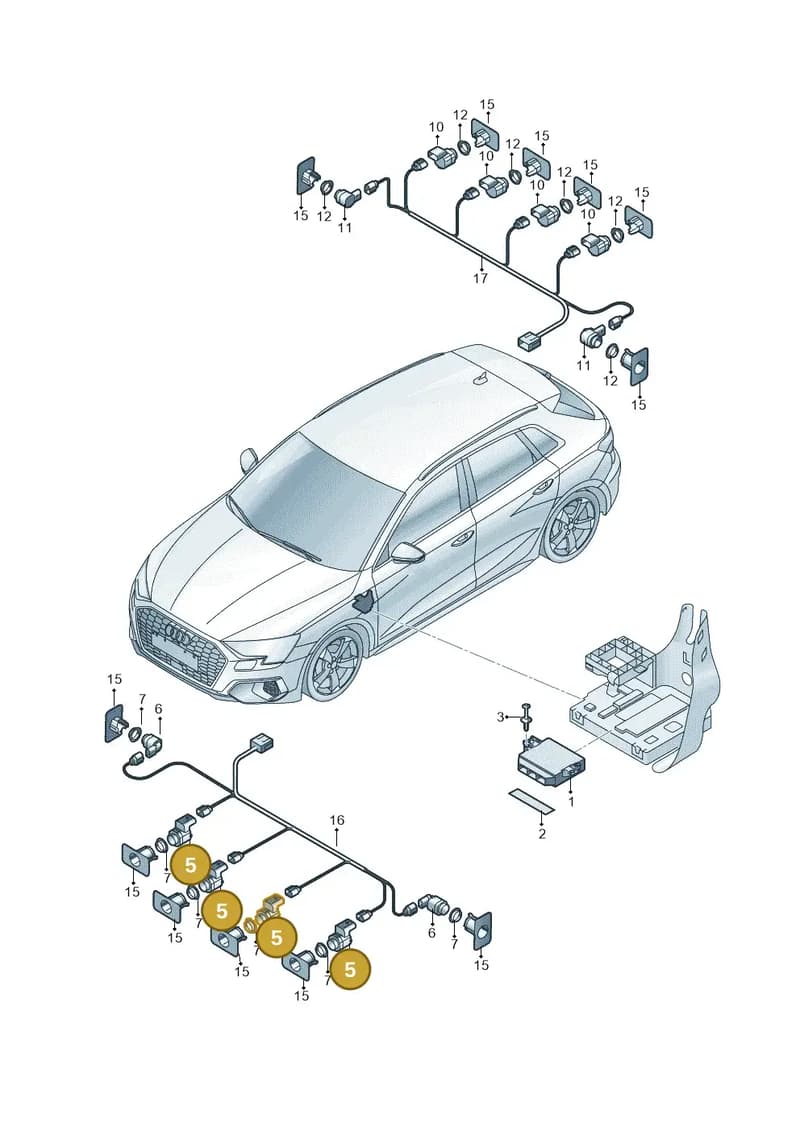 1ED919275CGRU — Audi A3 (2020-) diagram 596919200, position 5