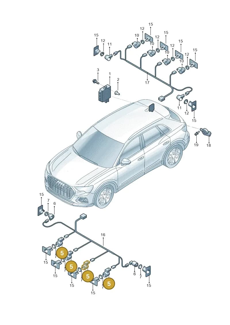 1ED919275CGRU — Audi Q5 e-tron (2021-) diagram 89d919020, position 5