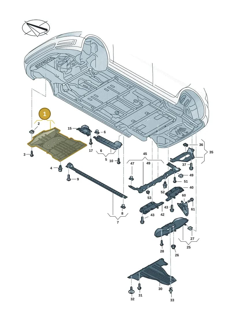 1EE825236B — Volkswagen ID.7 (2023-2025) diagram 14b825000, position 1