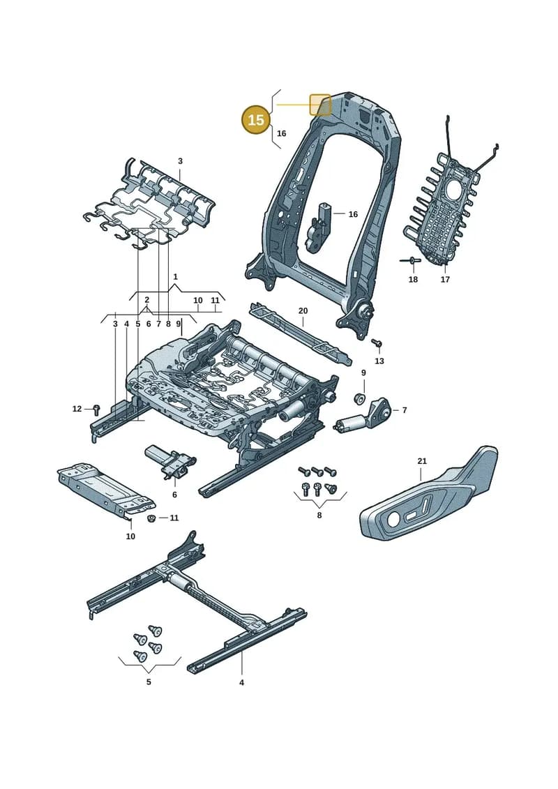 1EE881045 — Audi A5 Limousine (2024-2025) diagram 8wy881100, position 15