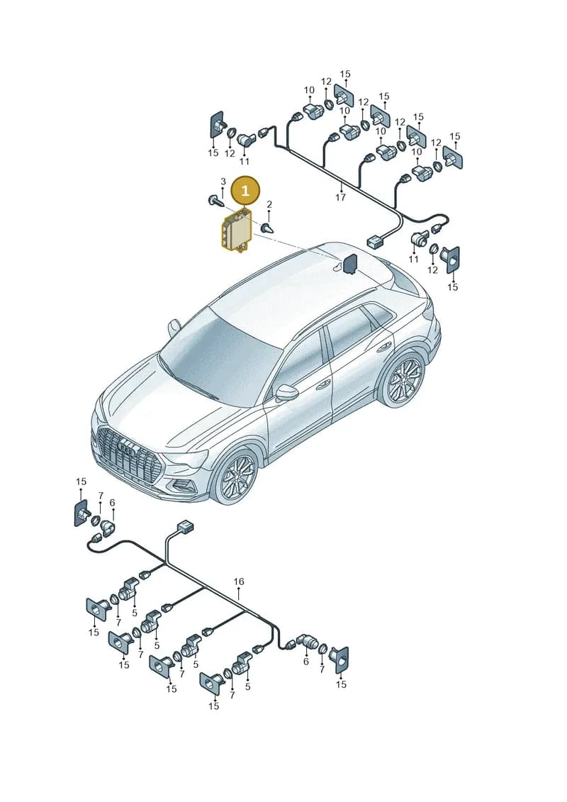 1EE919283A — Audi Q4 Sportback (2021-2025) diagram 89a919200, position 1