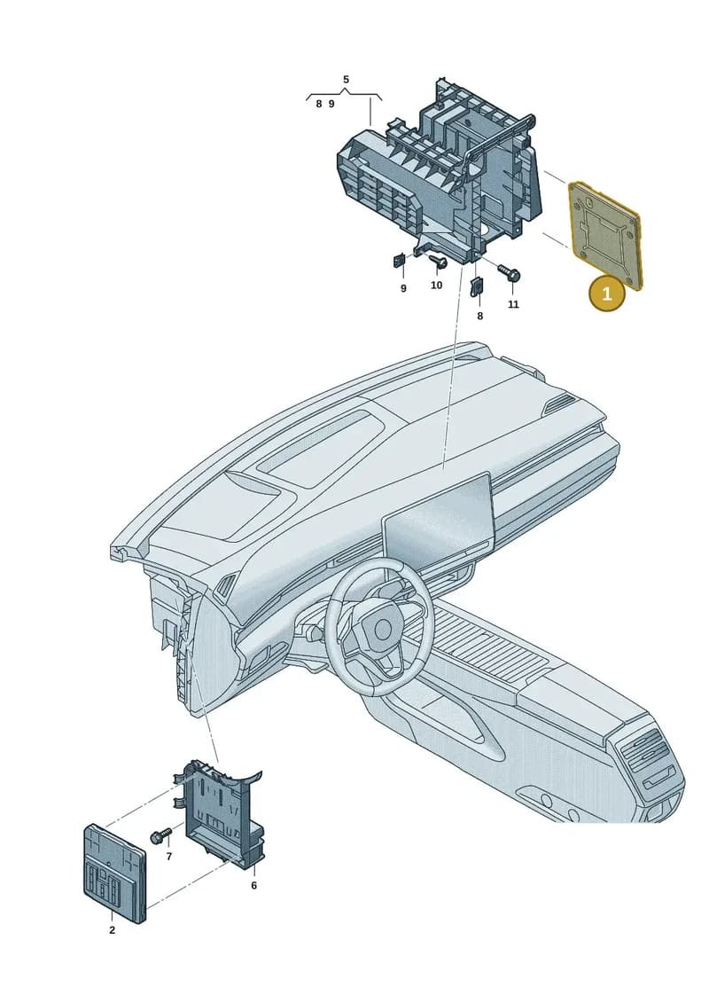 1EE937012B — Volkswagen ID.7 (2023-2025) diagram 14b937500, position 1