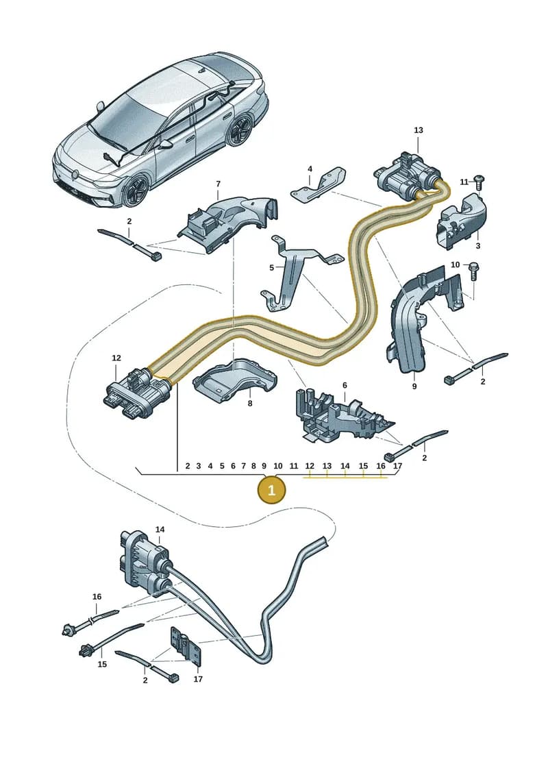 1EE971013H — Volkswagen ID.7 (2023-2025) diagram 14b970060, position 1