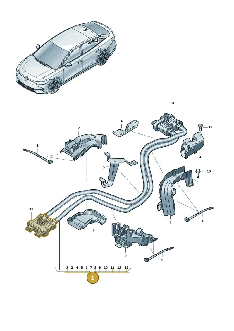 1EE971015M — Volkswagen ID.7 (2023-2025) diagram 14b970050, position 1
