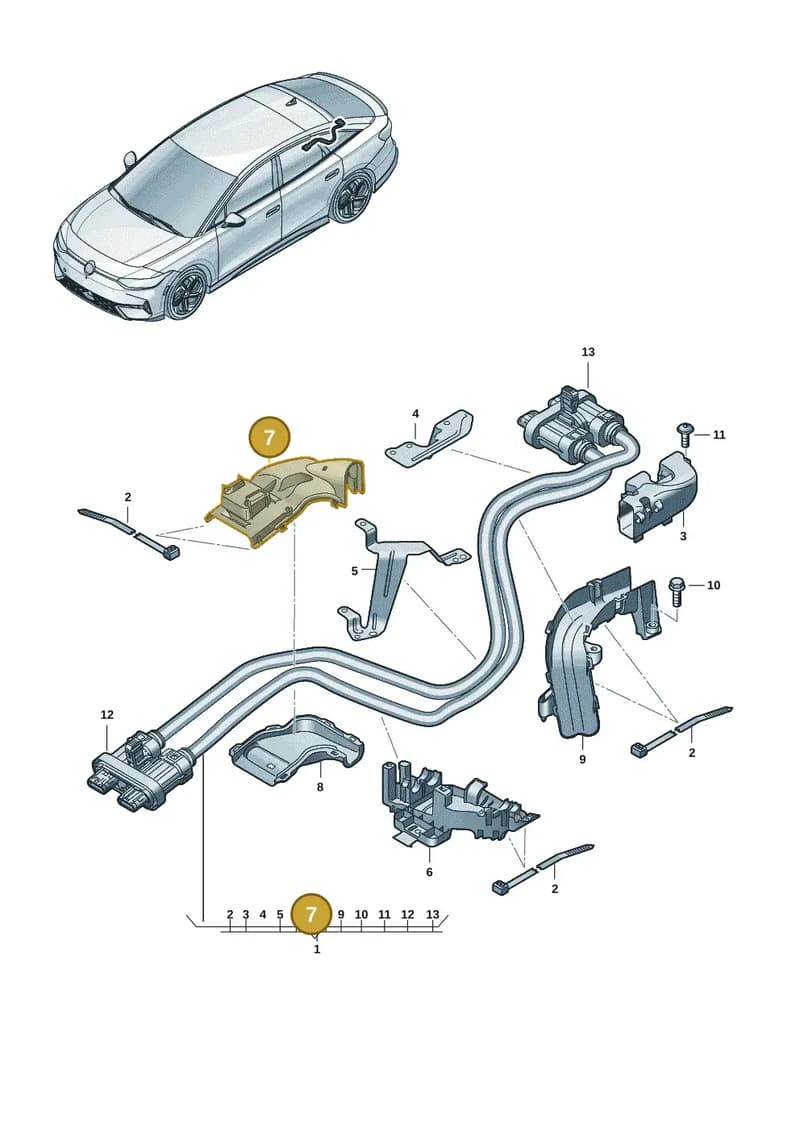 1EE971615 — Volkswagen ID.7 (2023-2025) diagram 14b970050, position 7