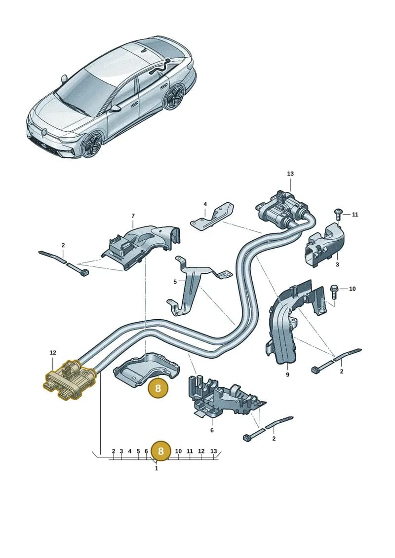 1EE971839G — Volkswagen ID.7 (2023-2025) diagram 14b970050, position 8