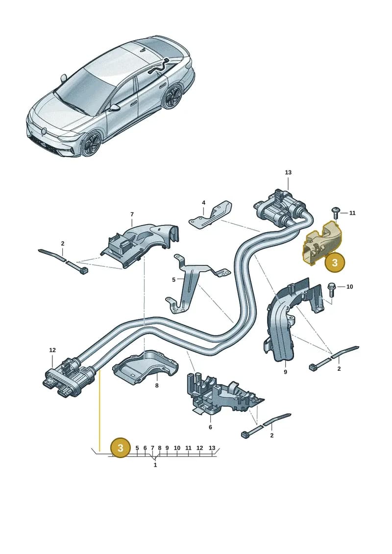 1EE971896H — Volkswagen ID.7 (2023-2025) diagram 14b970050, position 3