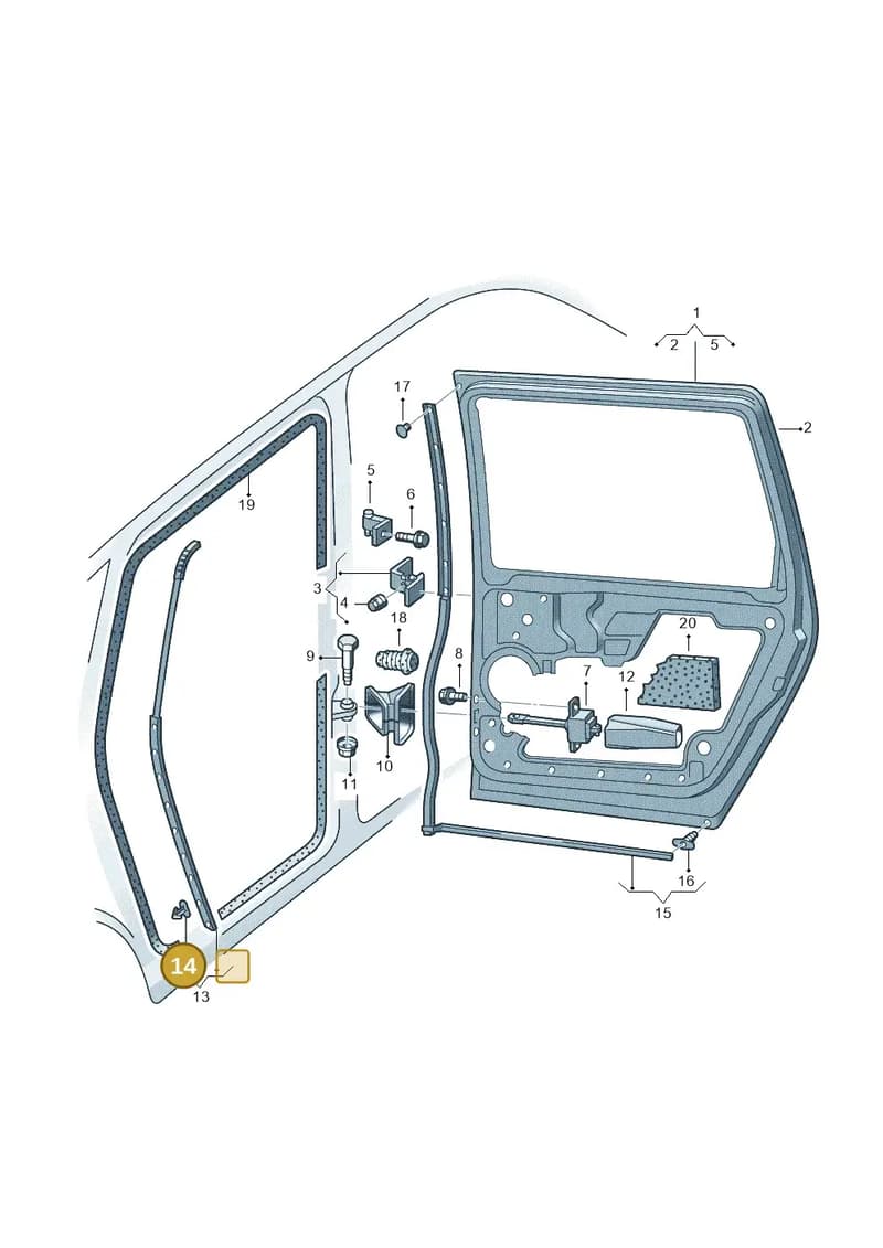 1H0837719 — Volkswagen Sharan (2008-2010) diagram 162833100, position 14