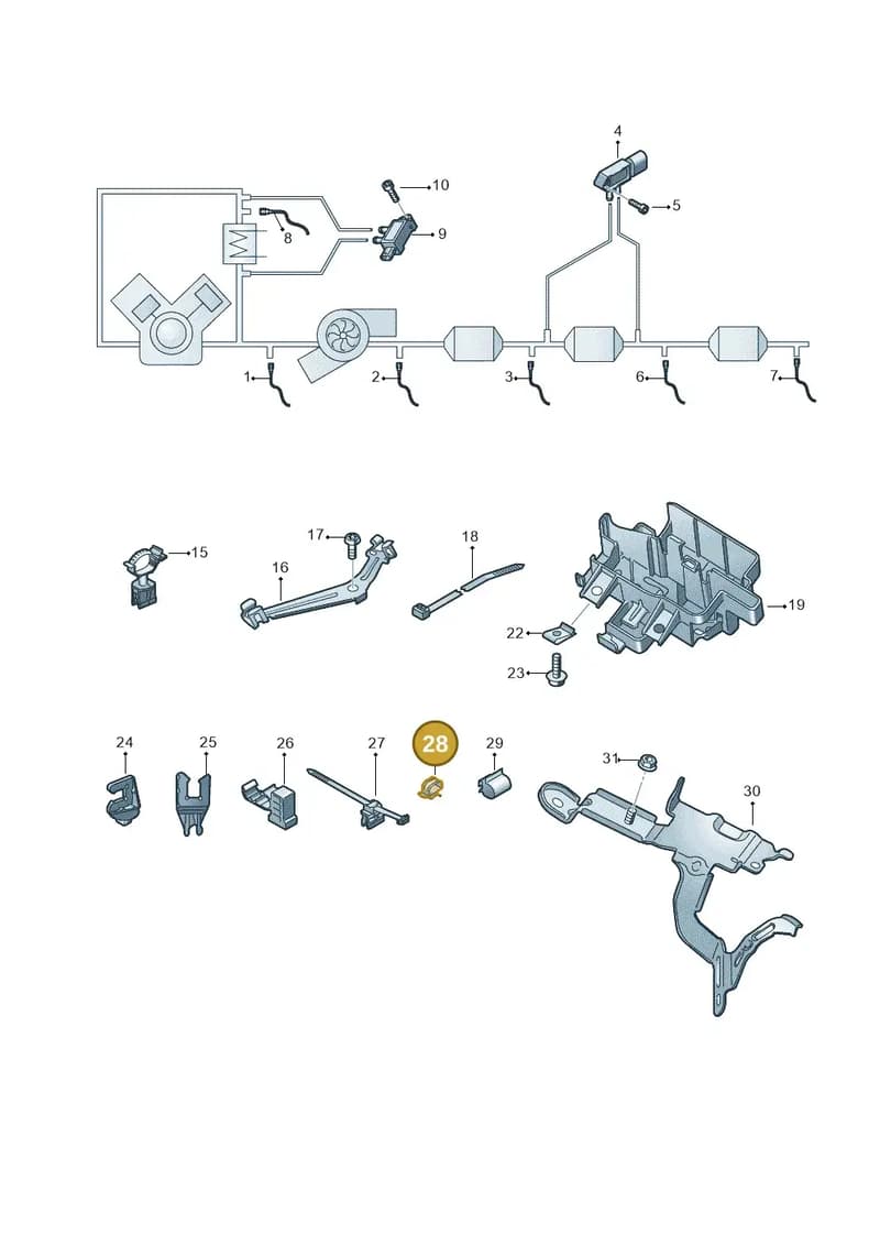 1H0971939 — Audi A8 (2017-2025) diagram 838906010, position 28