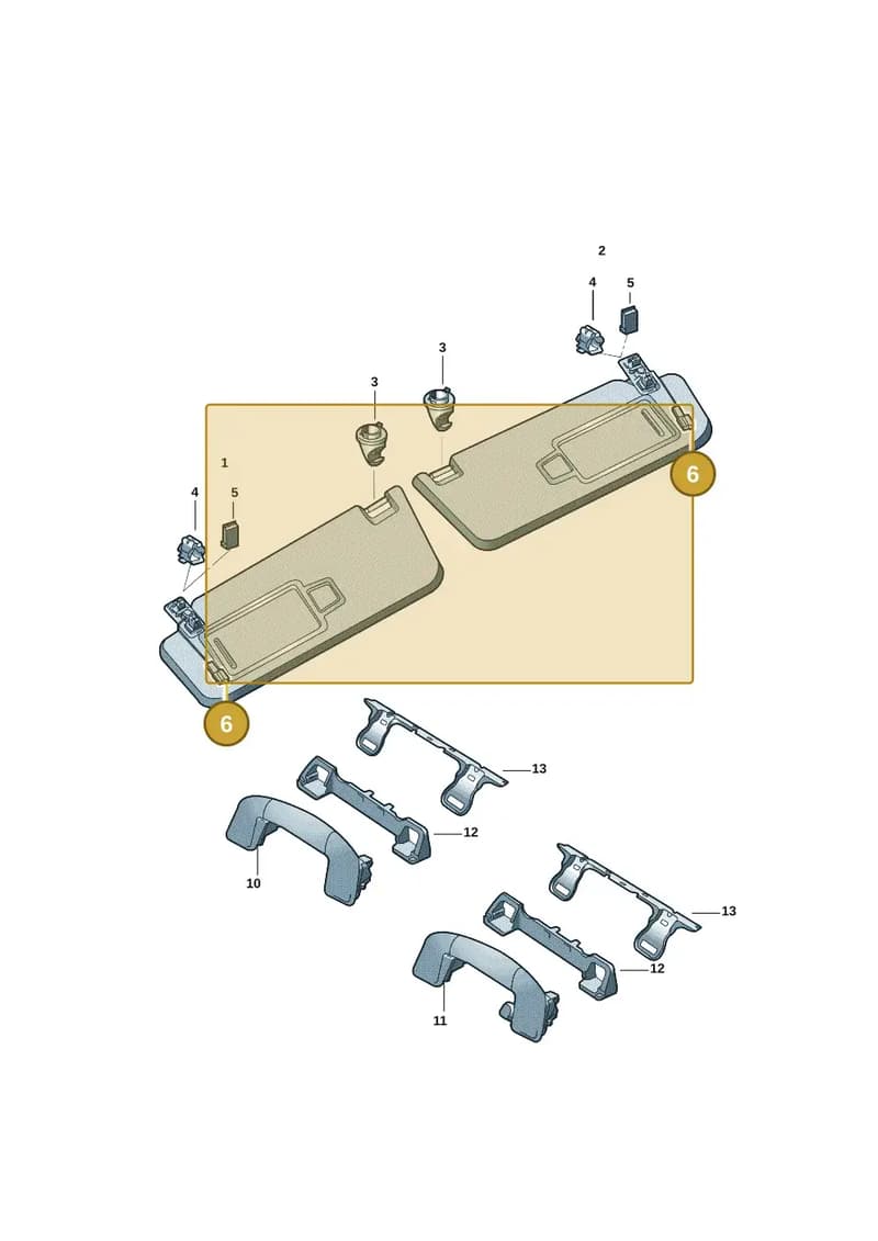1H0973131A — Volkswagen Tiguan (2024-) diagram 12d857050, position 6