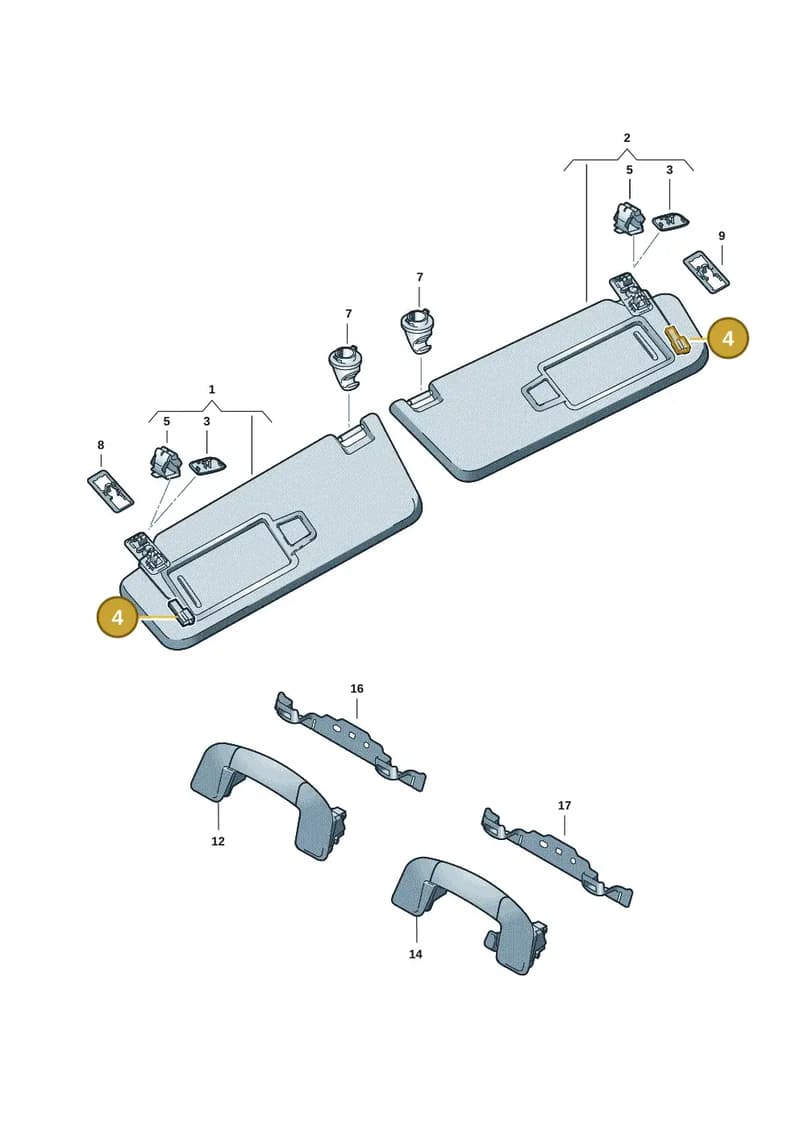 1H0973131A — Volkswagen ID.7 (2023-2025) diagram 14b857500, position 4