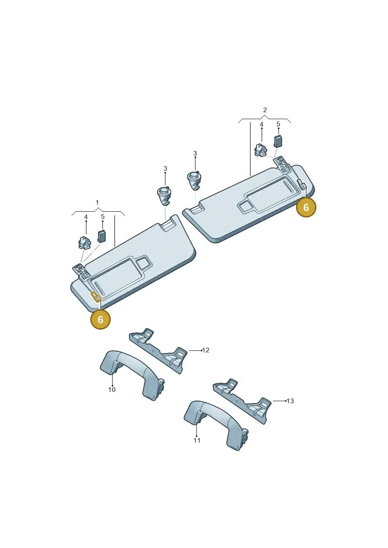 1H0973131A — Volkswagen Passat Pro (2024-) diagram 3jg857050, position 6