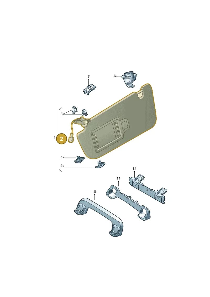 1H0973131A — Audi Q4 Sportback (2021-2025) diagram 89a857500, position 2