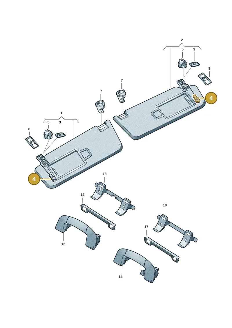 1H0973131A — Volkswagen Passat Estate (2023-2025) diagram 3j0857500, position 4