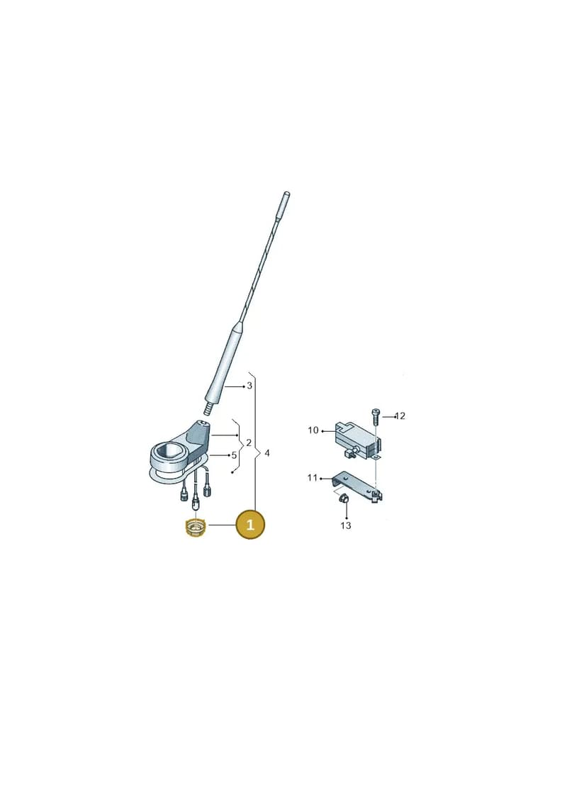 1J0035437A — Volkswagen Polo (2008-2009) diagram 253035100, position 1