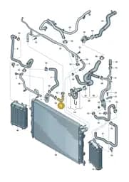 1J0121051L Volkswagen Coolant Hose