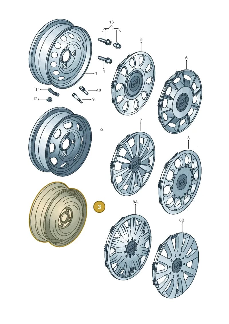 1J0601027M03C — SEAT TOLEDO/LEON/LEON-4 (2001-2006) diagram 205601100, position 3