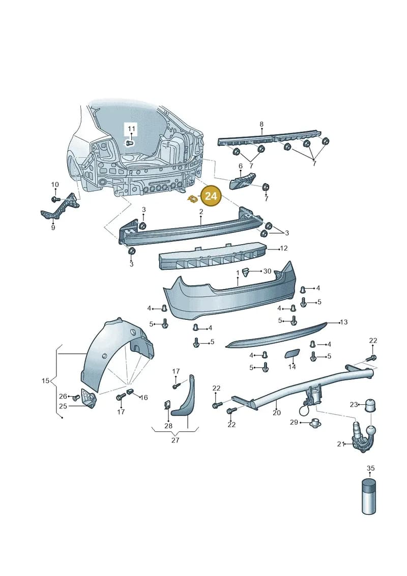 1J0803663B41 — Skoda Rapid (2012-2022) diagram 740807500, position 24