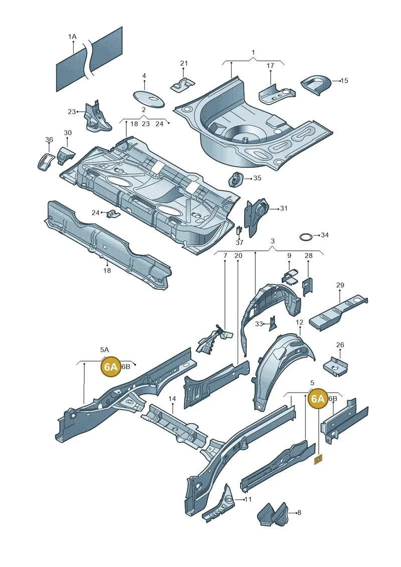 1J0813127 — Skoda Fabia (2014-2022) diagram 797803200, position 6A
