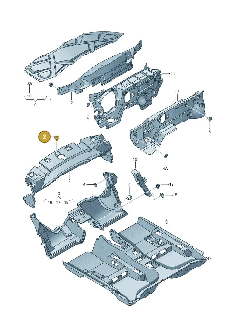 1J0863119 — SEAT Altea XL (2013-) diagram 418863200, position 2