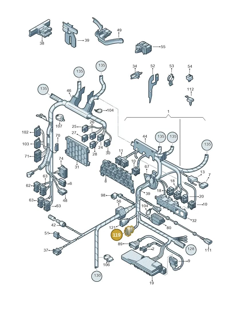 1J0906029 — Volkswagen New Beetle             06> (2005-) diagram 201971800, position 119