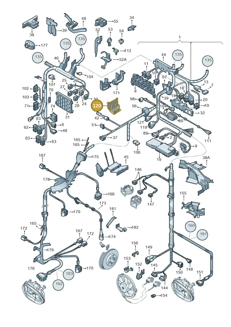 1J0906029 — Volkswagen Jetta/Wagon (2002-2006) diagram 203971800, position 120