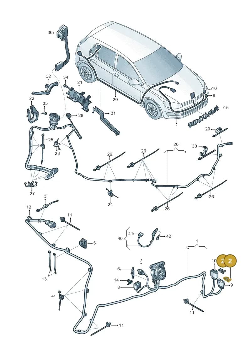 1J0906029 — Volkswagen e-Golf (2014-2021) diagram 774971080, position 2