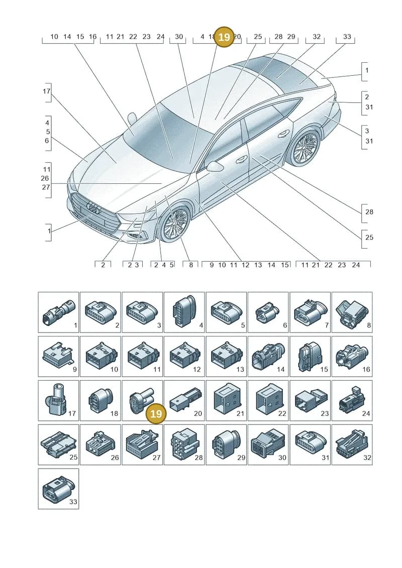 1J0906444A — Audi RS7 Sportback (2019-2025) diagram 435971820, position 19