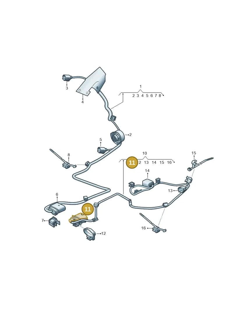 1J0906444A — Audi RS6 Avant (2019-2025) diagram 538971600, position 11