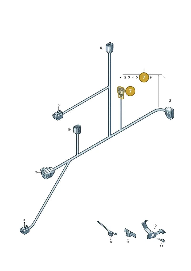 1J0906444A — Audi RS Q8 (2019-2025) diagram 595971600, position 7