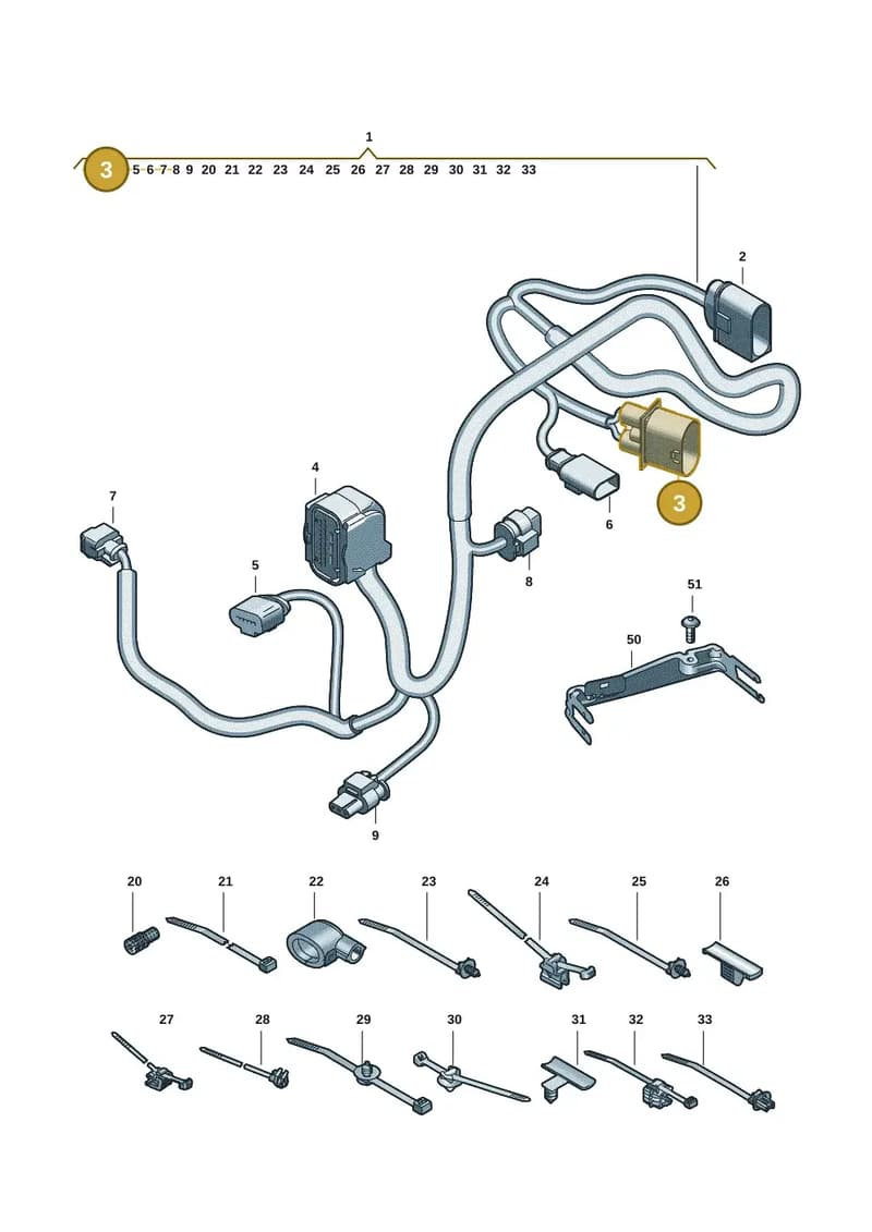 1J0906444A — Audi A5 Limousine (2024-2025) diagram 8wk972810, position 3