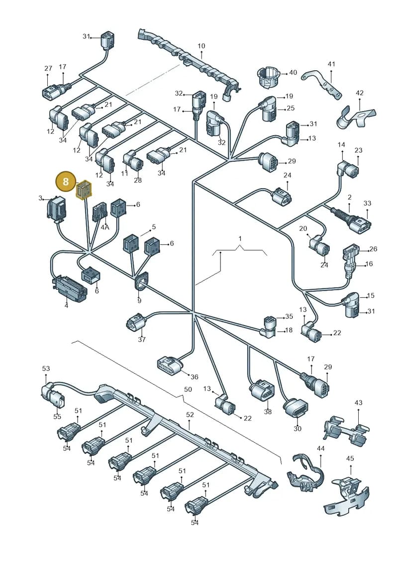 1J0937713D — Volkswagen Transp. caravelle (2008-2009) diagram 410971120, position 8