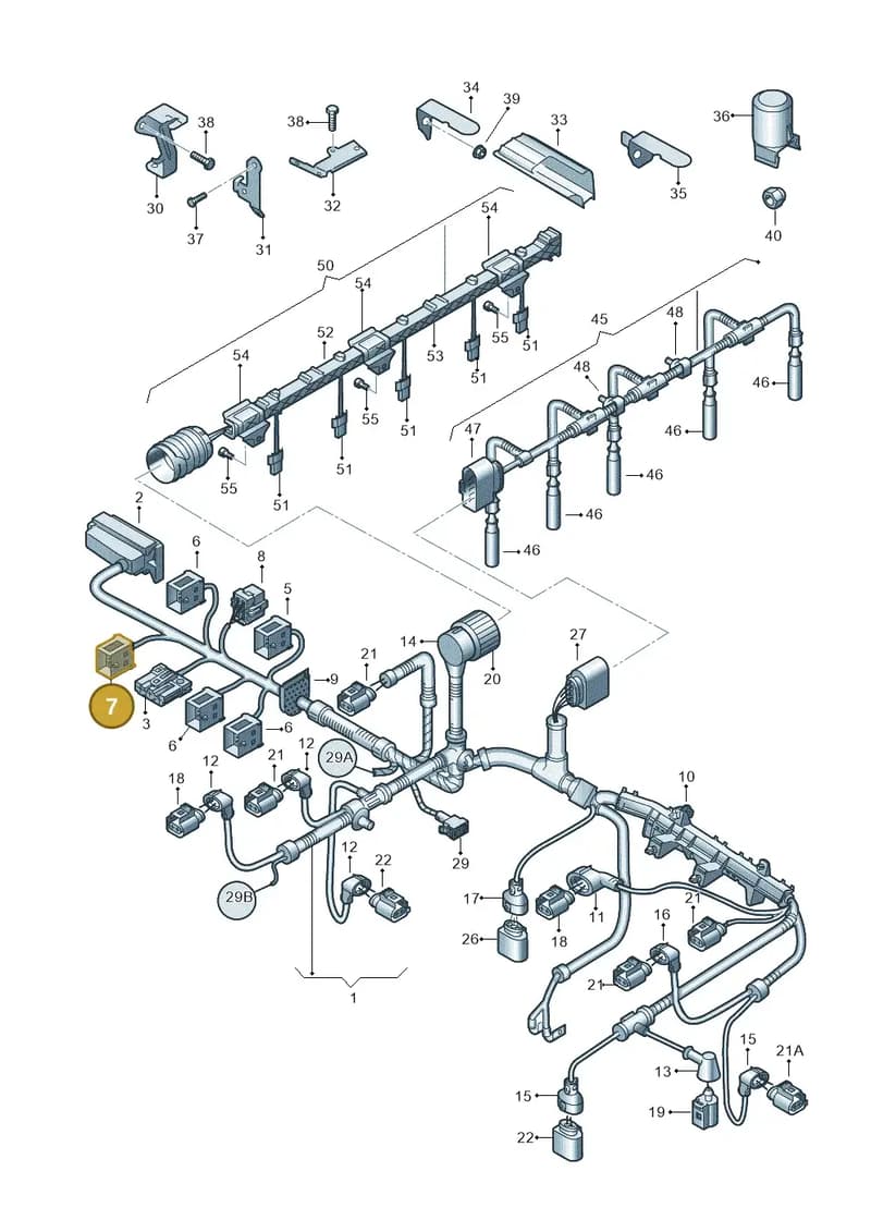 1J0937714D — Volkswagen Transp. caravelle (2008-2009) diagram 410971050, position 7