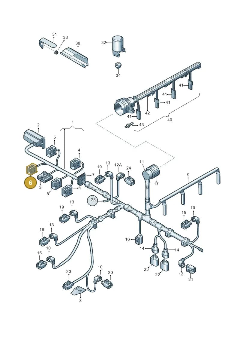 1J0937714D — Volkswagen Transp. caravelle (2008-2009) diagram 410971080, position 6