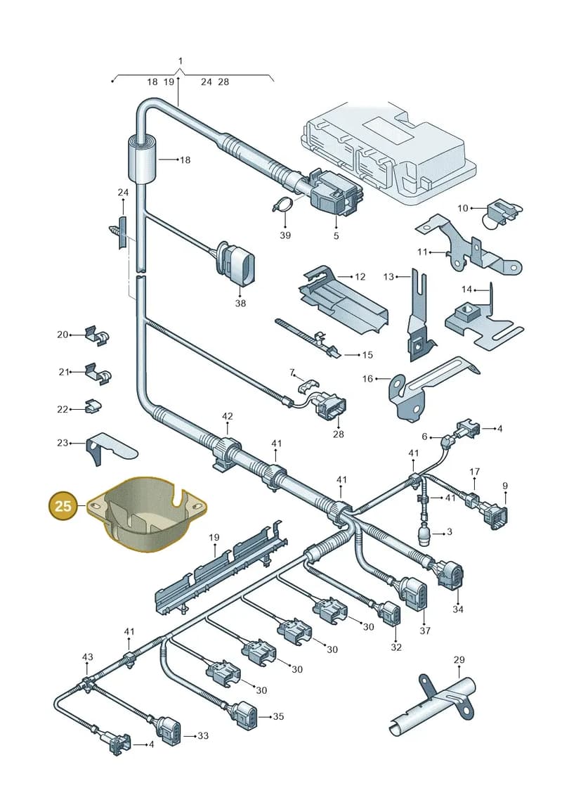 1J0971830P — SEAT TOLEDO/LEON/LEON-4 (2001-2006) diagram 203971120, position 25
