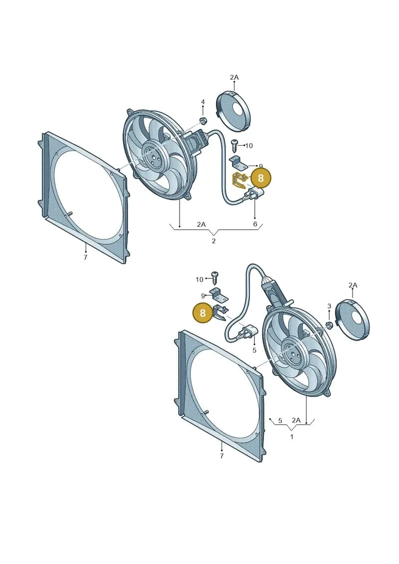 1J0971830R — Audi R8 qu. 5.2 (2012-2015) diagram 618959500, position 8