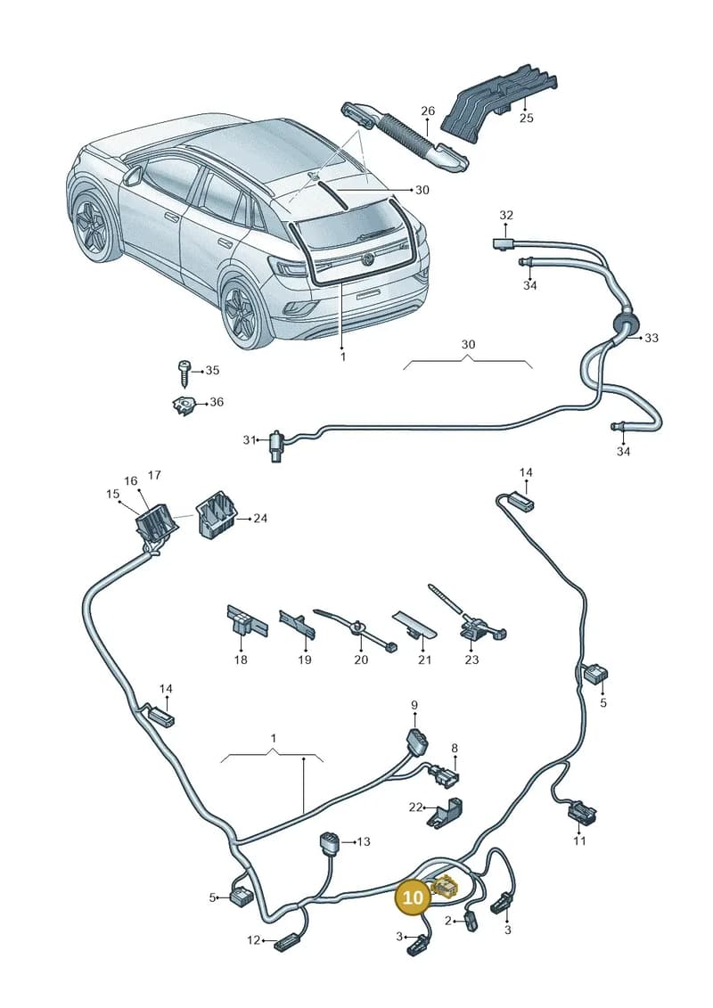 1J0972751 — Volkswagen ID.4 (2020-2025) diagram 11a972080, position 10