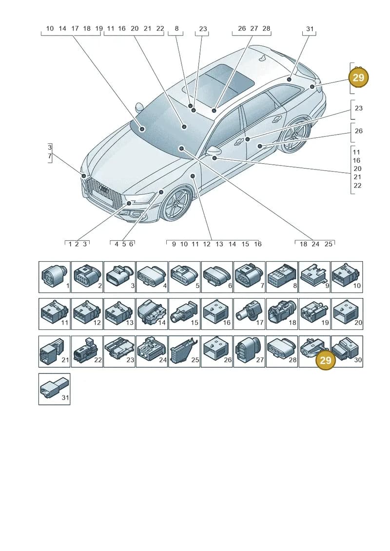 1J0972751 — Audi RS4 Avant (2017-2025) diagram 438971820, position 29