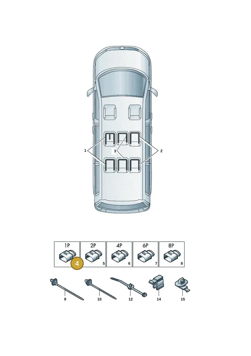 1J0972751 — Volkswagen Multivan (2021-2025) diagram 7t0972270, position 4