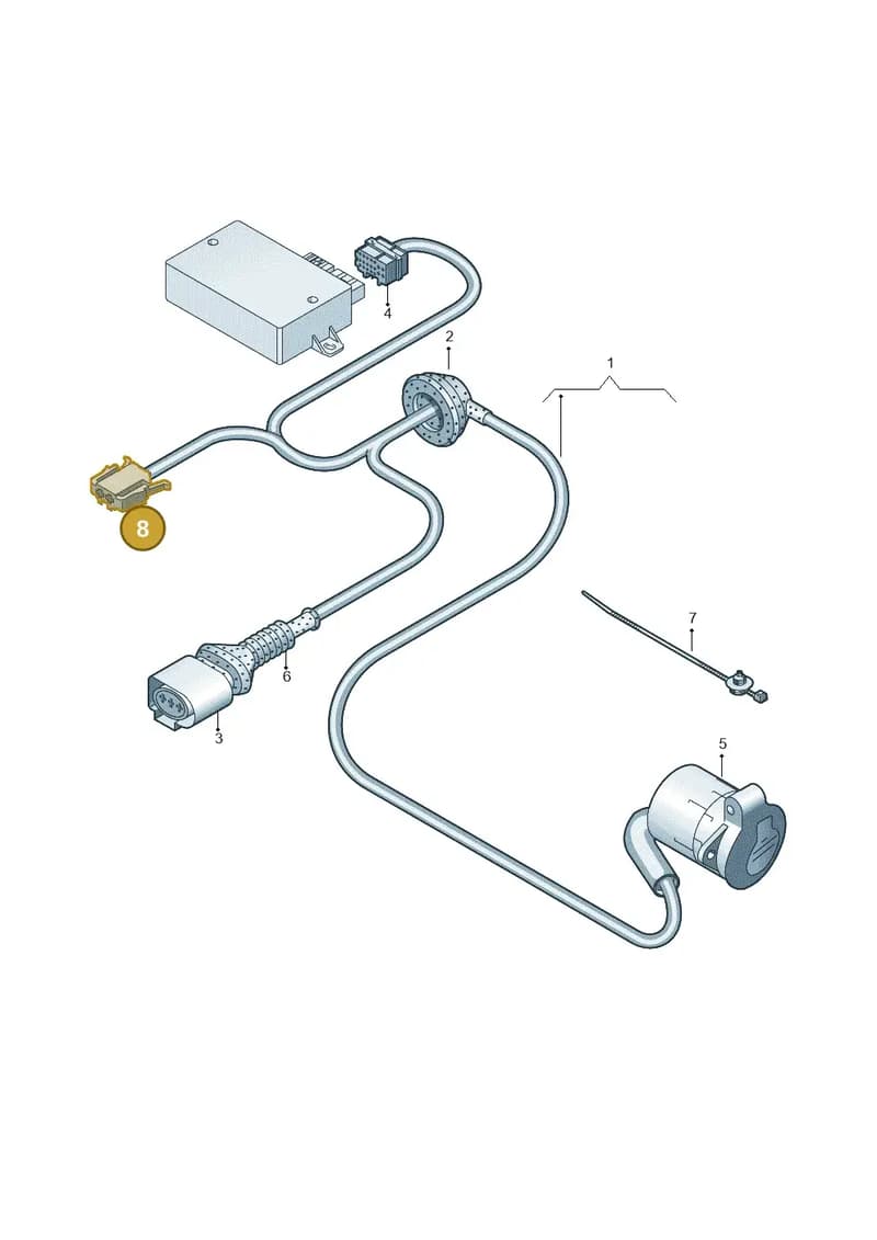 1J0972751 — Audi A3 Sportback (2016-2020) diagram 890972750, position 8