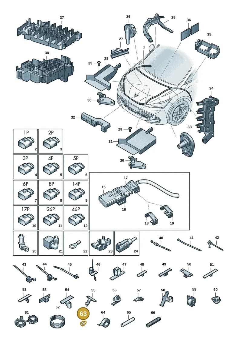 1J0972844 — SEAT CUPRA Born (2021-) diagram 10s971080, position 63