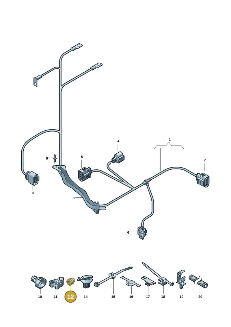 1J0972844 — Volkswagen Taos 1.4 (2021-2023) diagram 2gm971070, position 12