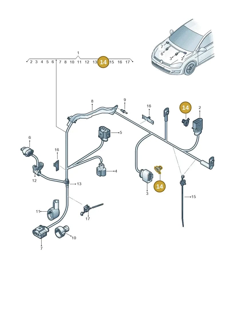 1J0972844 — SEAT Ateca (2016-) diagram 746971700, position 14